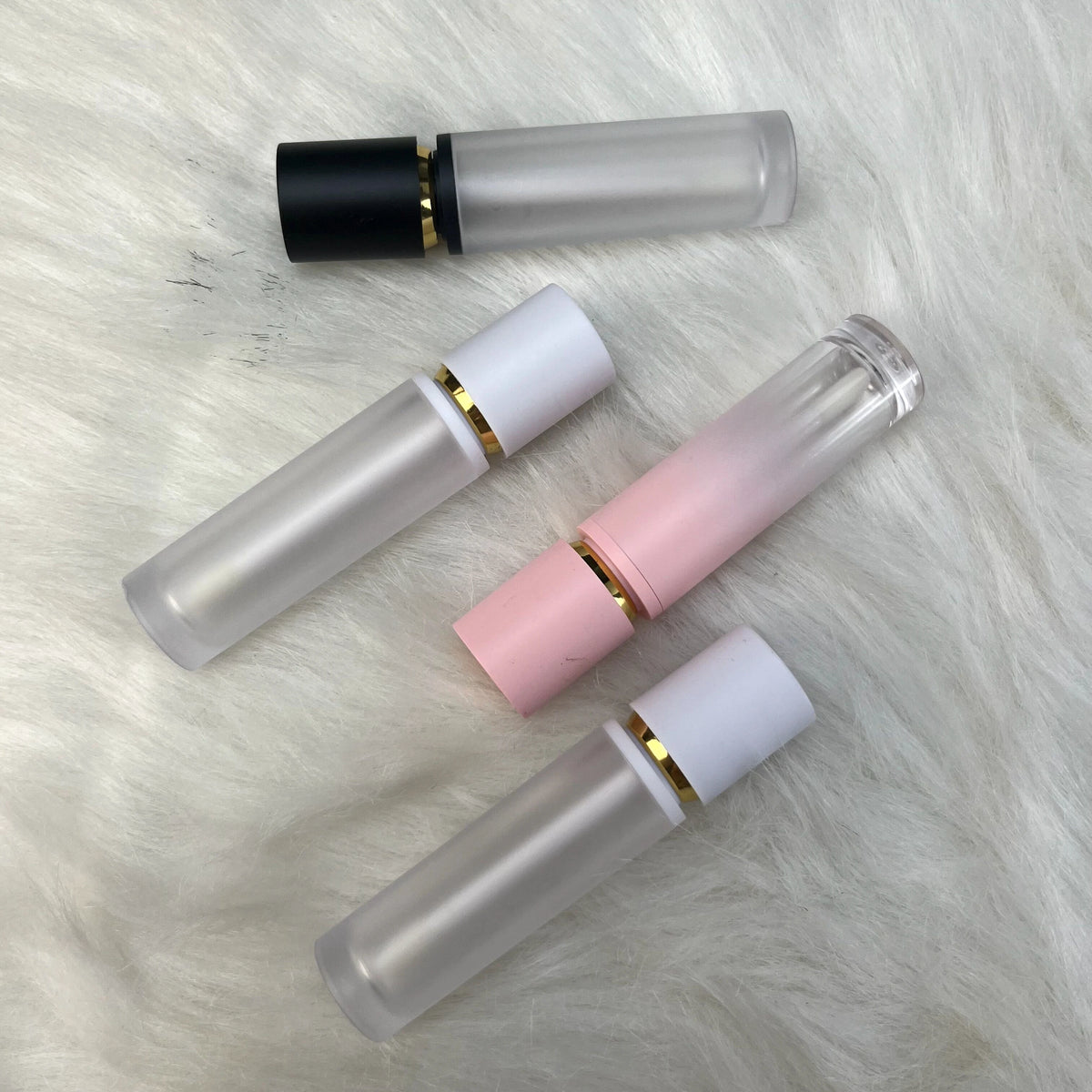 empty 6ml pink black white frosted lipgloss tube liquid concealer blush highlighter bottle wand lip gloss tubes