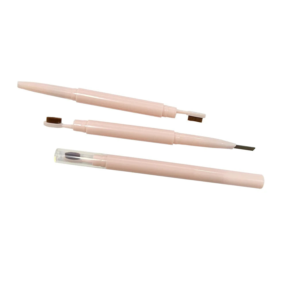 new out waterproof 6 colors double-head eyebrow pencil smooth eyebrow makeup pencil with brush