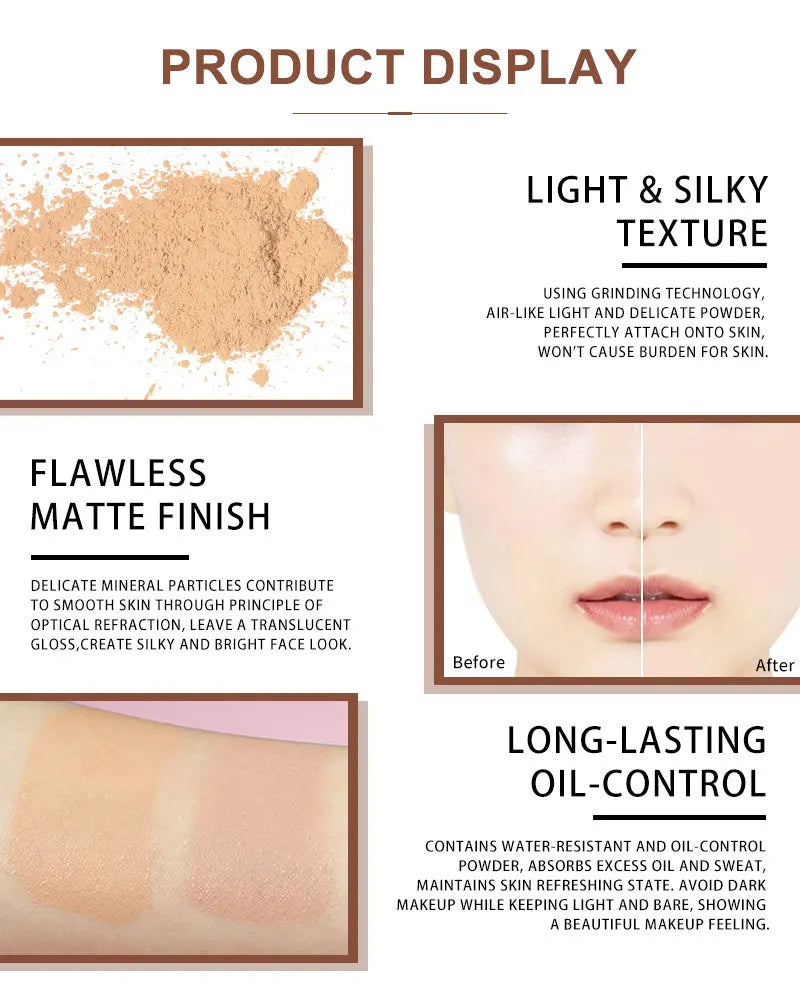 face makeup oil control setting powder oil control waterproof translucent loose setting powder