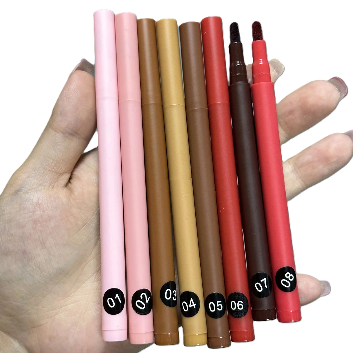 8 colors lip liner waterproof makeup matte liquid lip liner pencil