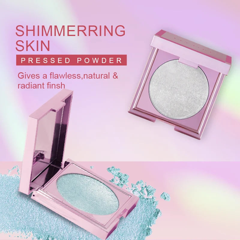high quality face makeup 8 colors smooth long lasting diamond shine shimmer vegan highlighter palette