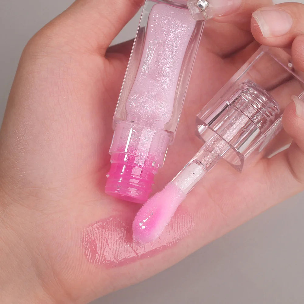 clear bottle color changing ph tinted lip gloss vegan lip oil tint stain glaze hydrating moisturizer magic lip oil