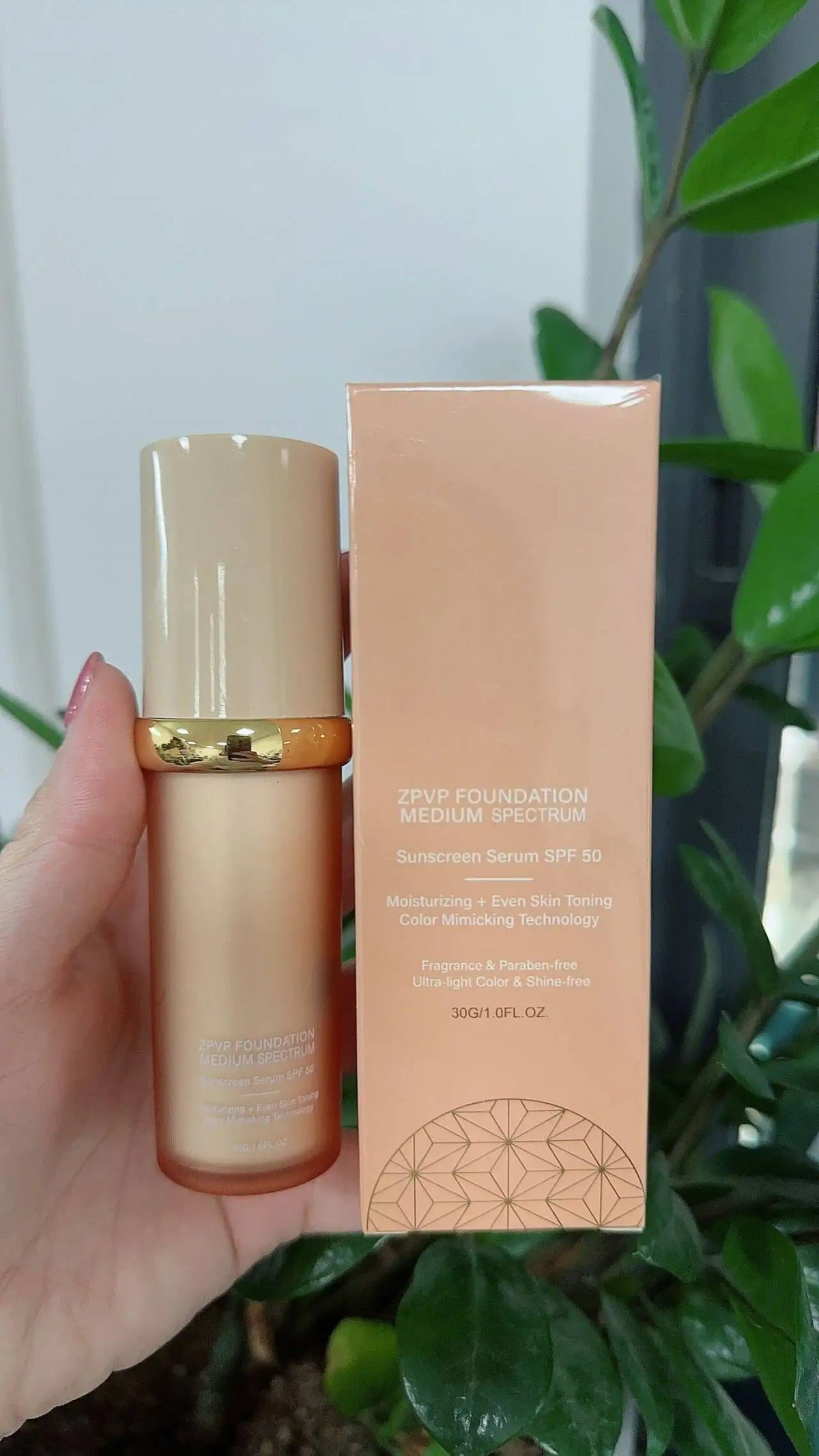 foundation 4 in 1 - color changing foundation, medium spectrum with , hypoallergenic hydrating liquid concealer