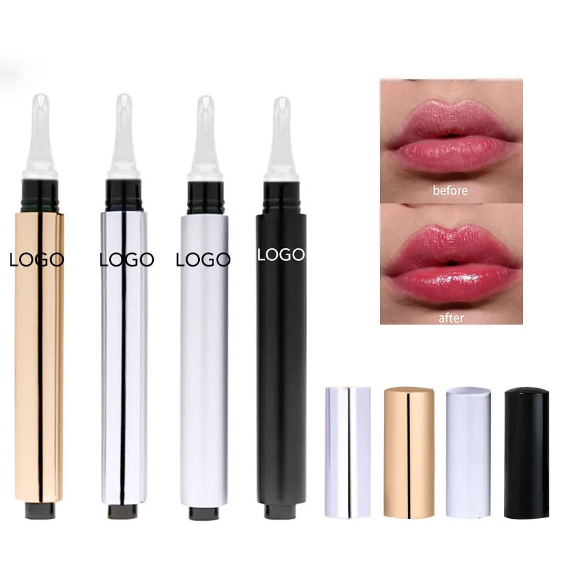 Clear glitter lip plumper oil