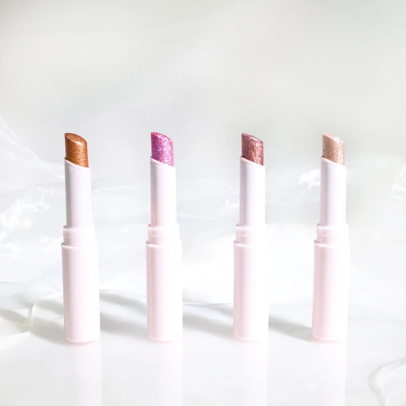 makeup crystal jelly glaze stick highlighter crayon vegan long lasting shimmer eyeshadow highlighter stick