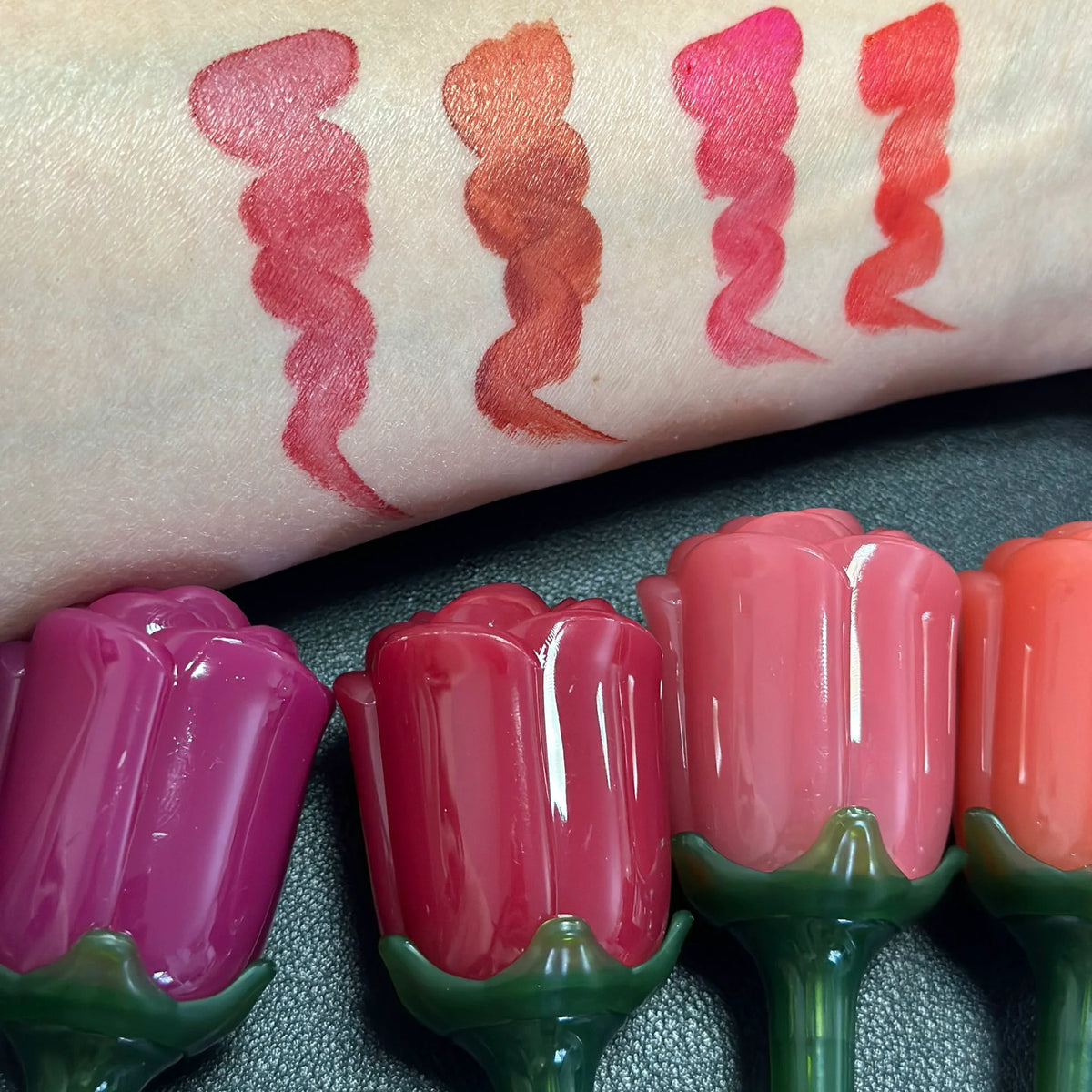 flower shape lip tint makeup hydrating lips and cheek stain waterproof long lasting lip tint