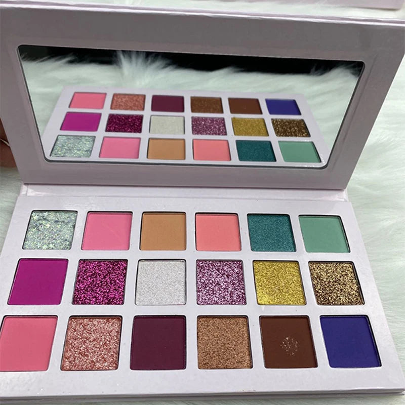 18-color vegan shimmer matte eyeshadow palette