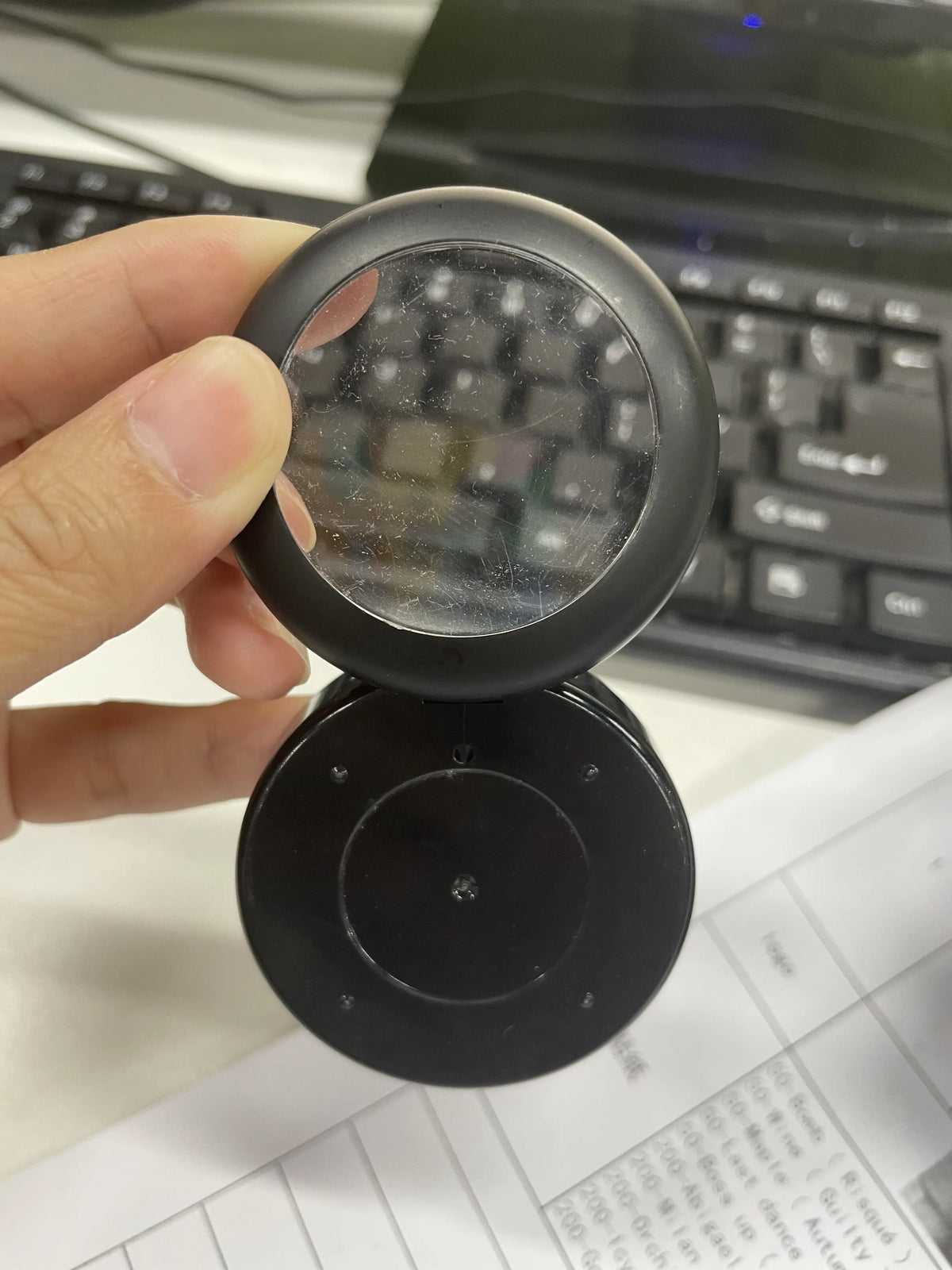 manufacture 36mm round hole single cosmetics packaging makeup palette transparent unique single empty eyeshadow case