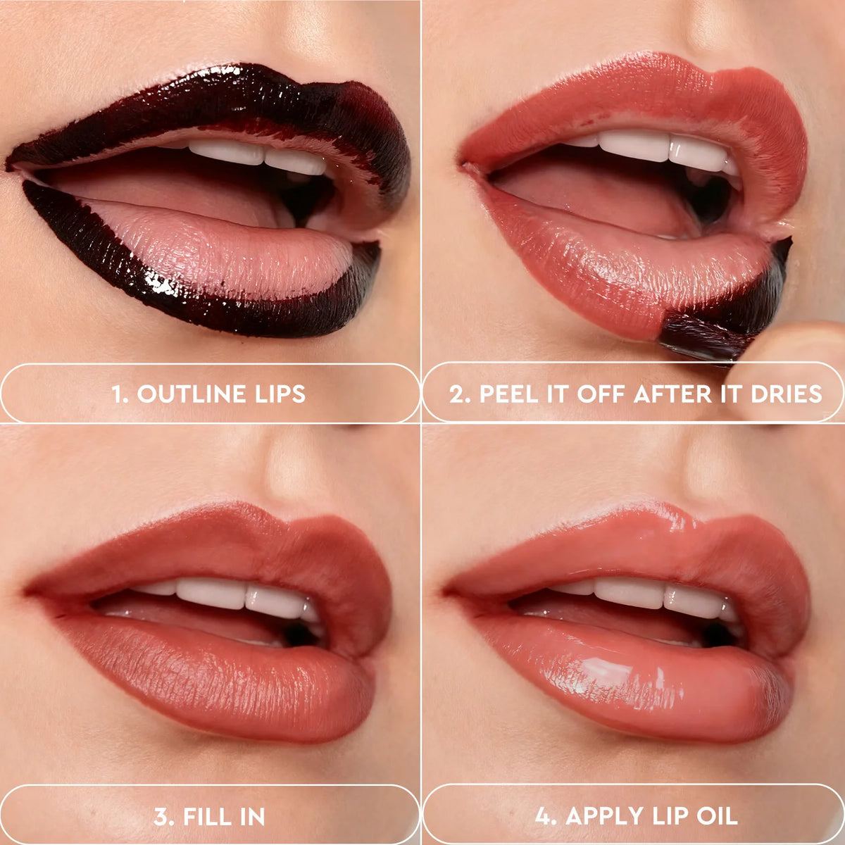 double sided peel off waterproof matte lipstick lip oil 2 in 1 hydrating lip oil lipstick