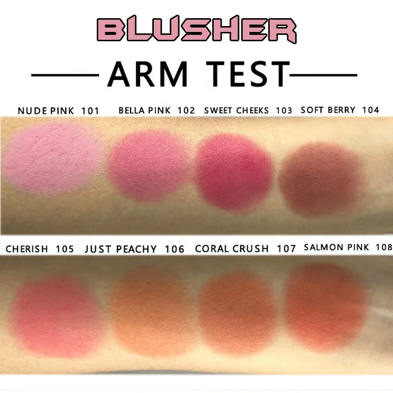 professional blush palette 8colors single matte blusher powder palette