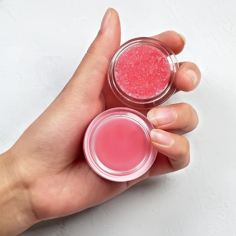 2 in 1 natural organic sugar lip balm moisturizing hydrating fruit lip scrub
