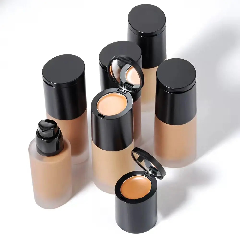 2 in 1 makeup liquid foundation with concealer palette vegan waterproof long lasting liquid foundation