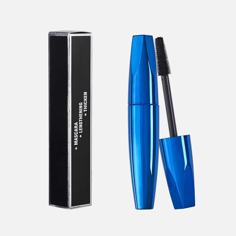 makeup 4d fiber mascara gel black color blue organic mascara