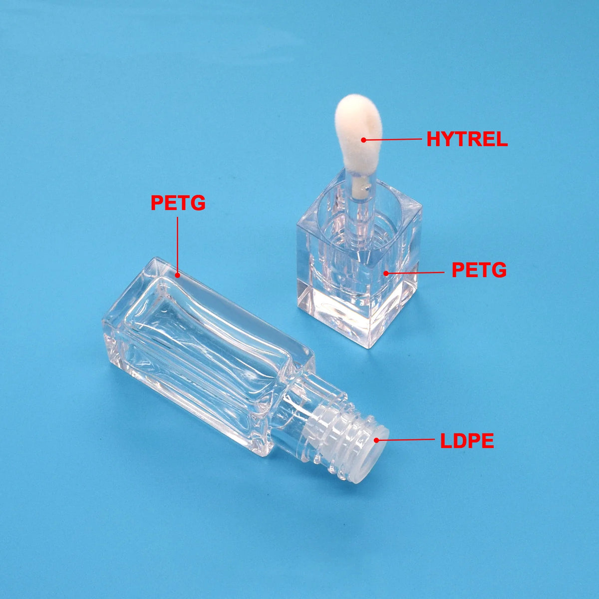 empty transparent crystal lipgloss containers thin lip gloss wand tubes with box lip mascara tubes cosmetic packaging