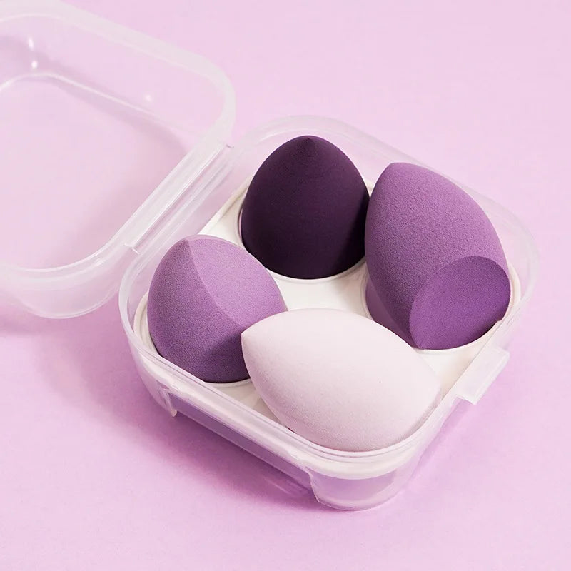 professional 4pcs foundation make up sponges set makeup eggs set beauty eggs cosmetic blend makeup sponge