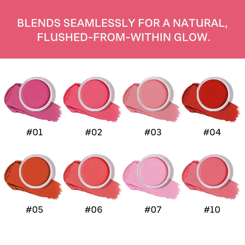 8 colors multi-purpose matte fine shimmer natural lip cheek eye blush cream