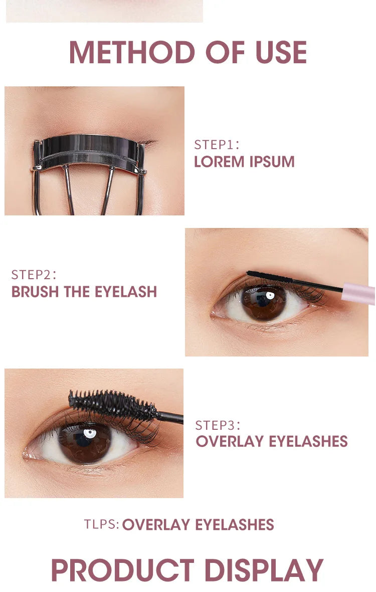 eye professional makeup silk fiber lash long lasting thick eyelash extension waterproof mascara set