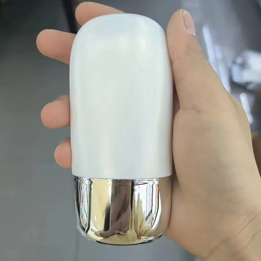 white silver lotion bottle liquid plastic container empty sun cream bottle