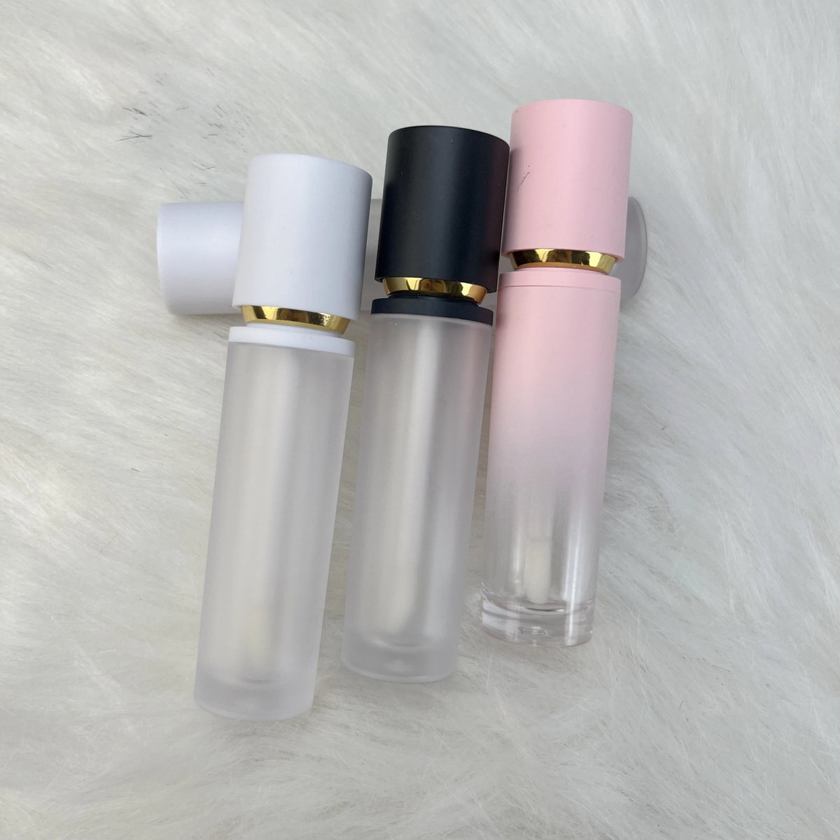 empty 6ml pink black white frosted lipgloss tube liquid concealer blush highlighter bottle wand lip gloss tubes