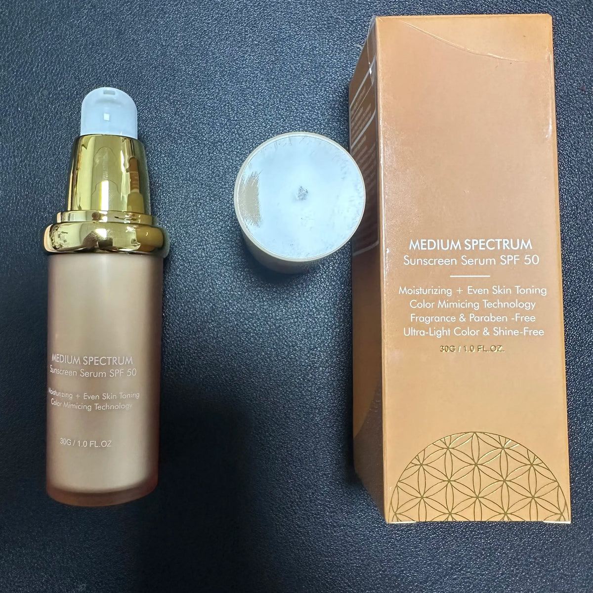 foundation 4 in 1 - color changing foundation, medium spectrum with , hypoallergenic hydrating liquid concealer