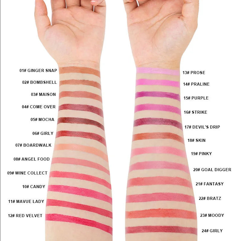lip beauty multi-color gold tube high pigment glossy finish matte lipstick