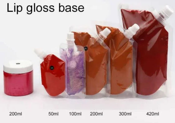 50g diy lips makeup vendor lipgloss base versagel vegan cruelty free clear lip gloss material in pouch lip gloss base