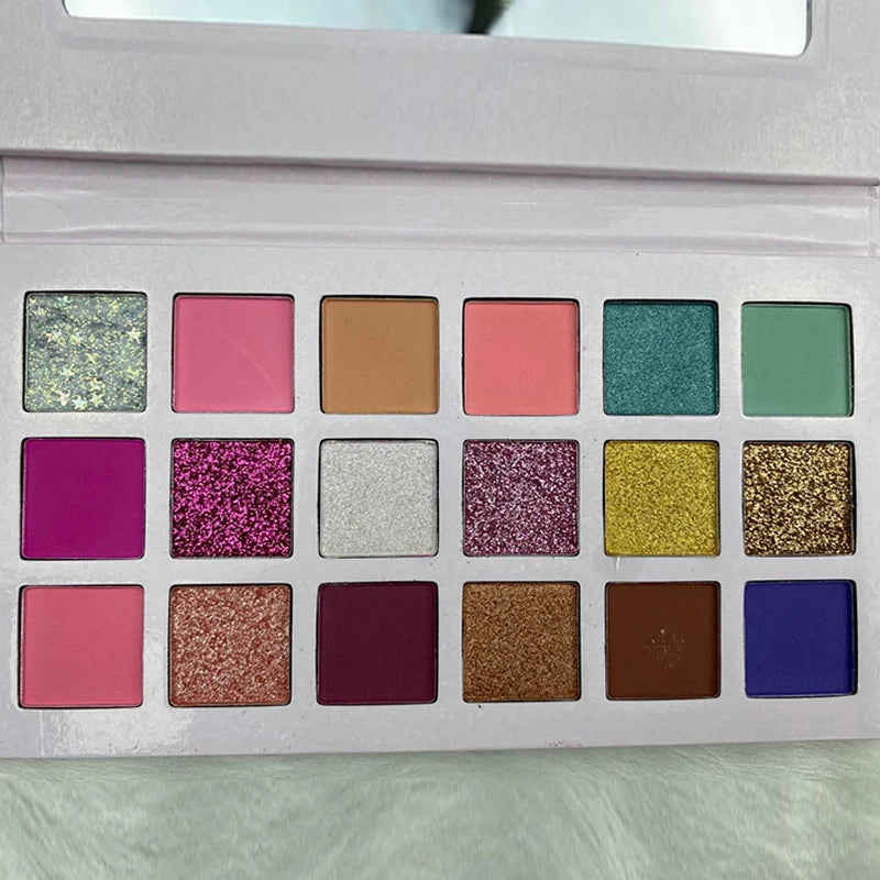 18-color vegan shimmer matte eyeshadow palette