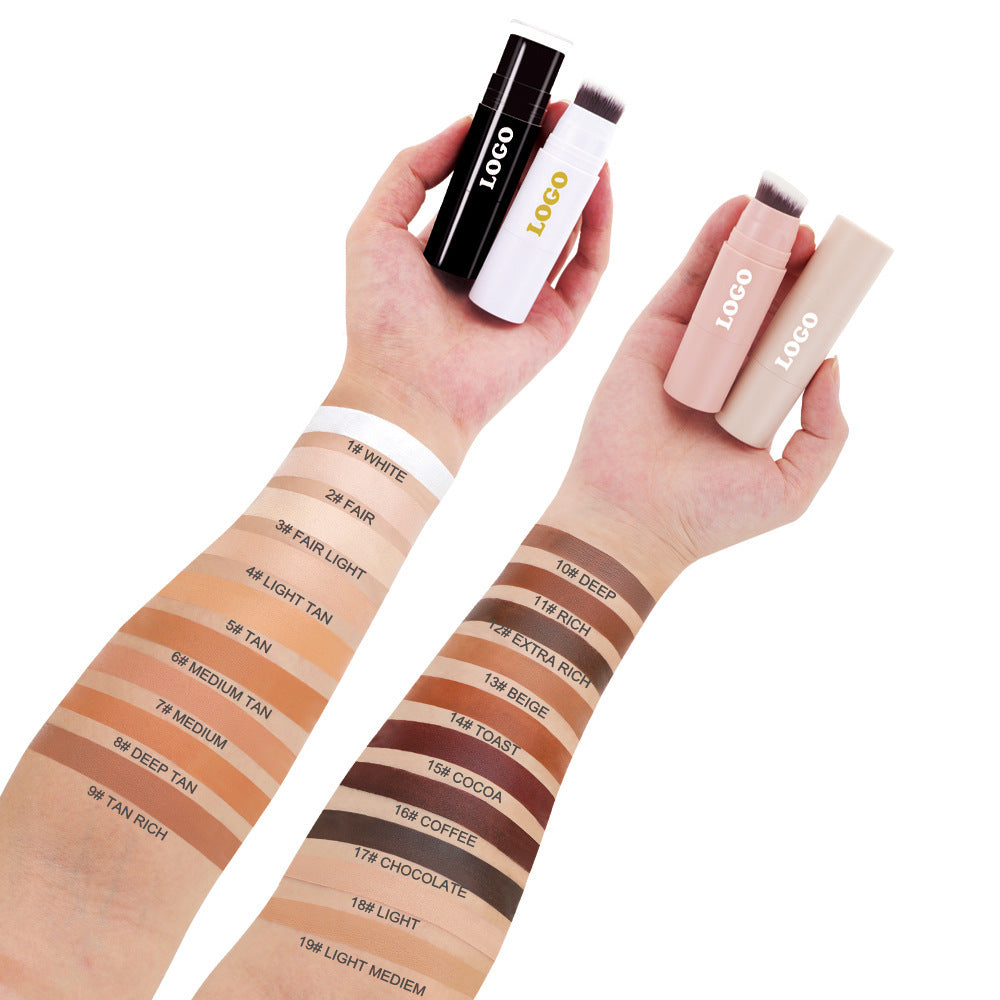 matte full coverage concealer stick 2 in 1 contour concealer stick with brush concealer foundation stick