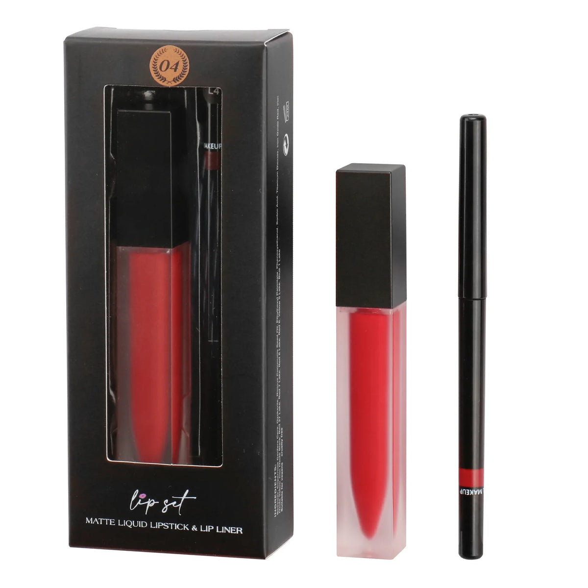 2 in 1 lip kit black pencil liquid lipstick long lasting vegan long lasting matte lipstick lip liner set