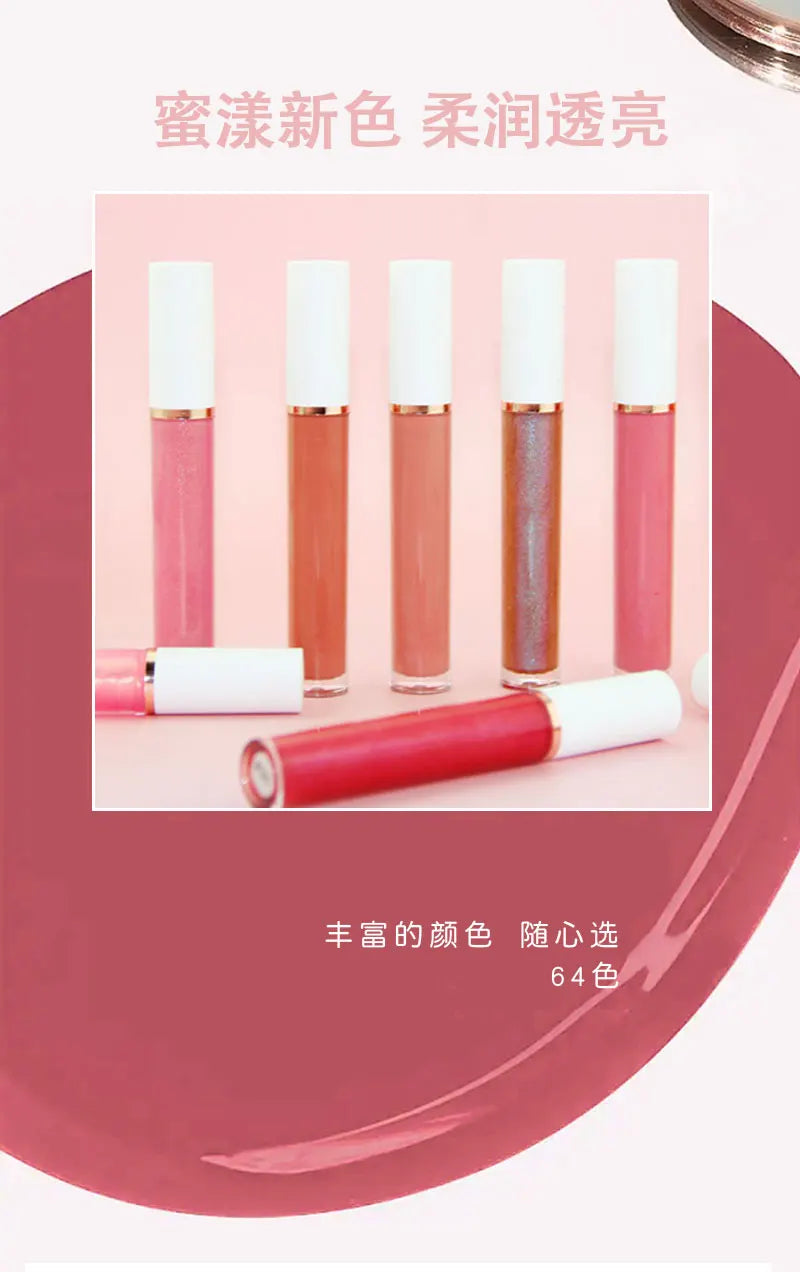 64 colors matte and shimmer waterproof vegan lip gloss cruelty free liquid lipsticks