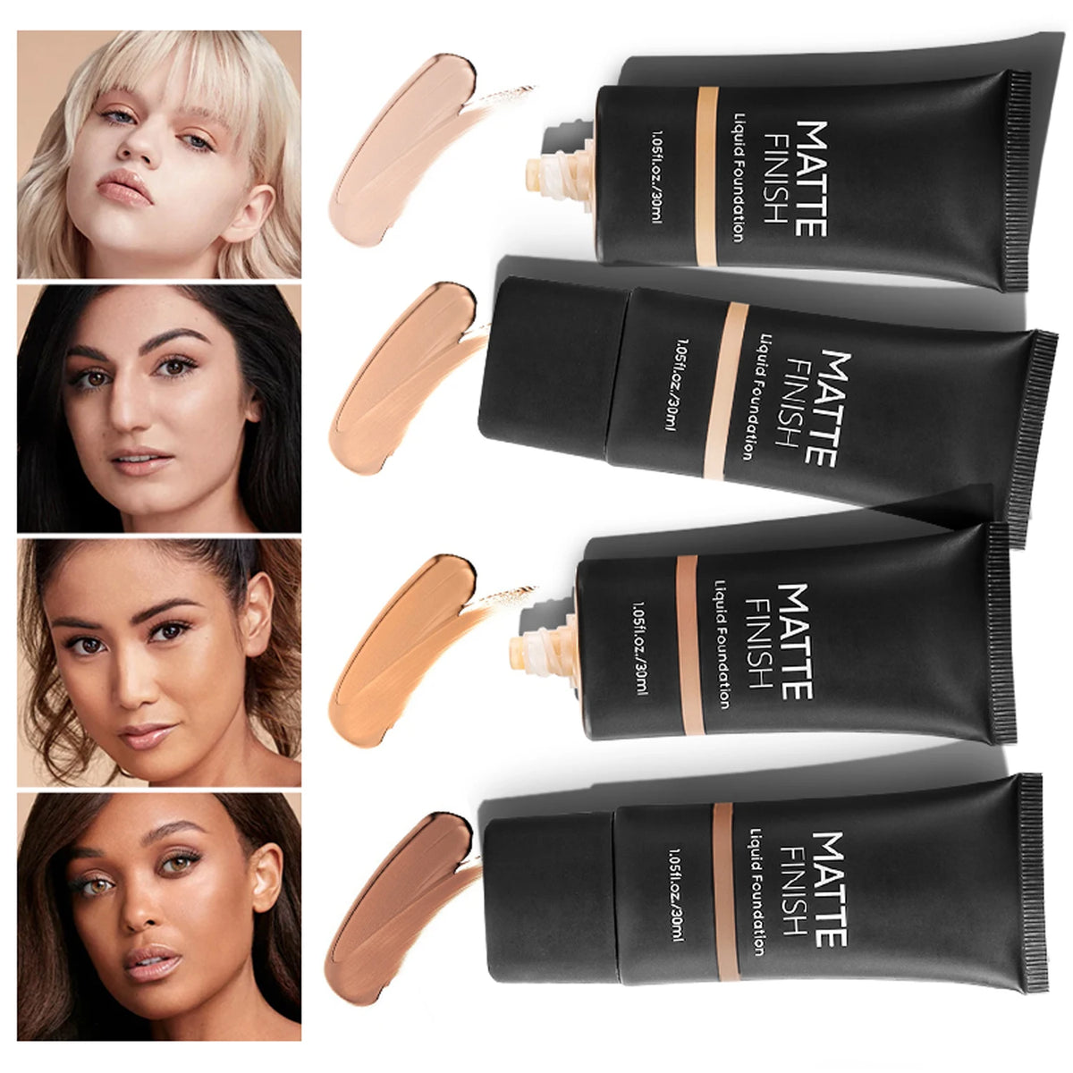 new arrivals face makeup 10 colors black tube full coverage matte finish foundation