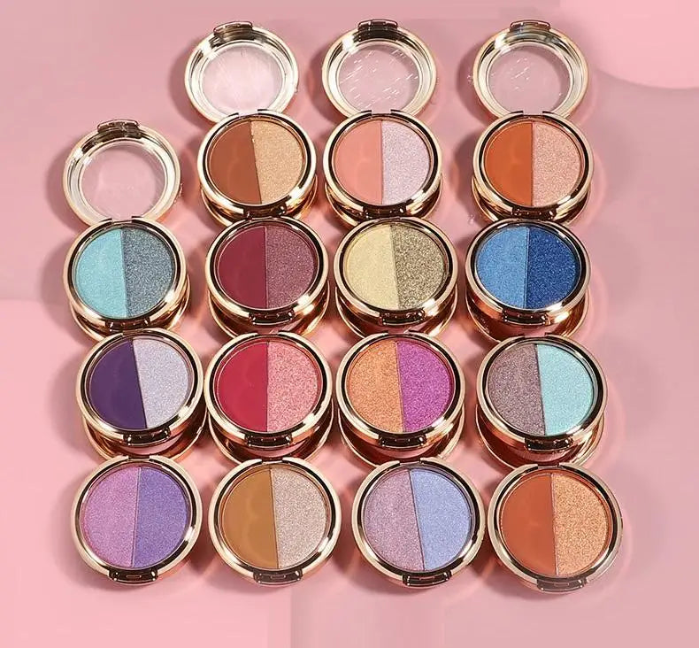 Gold double eyeshadow palette 15 colors