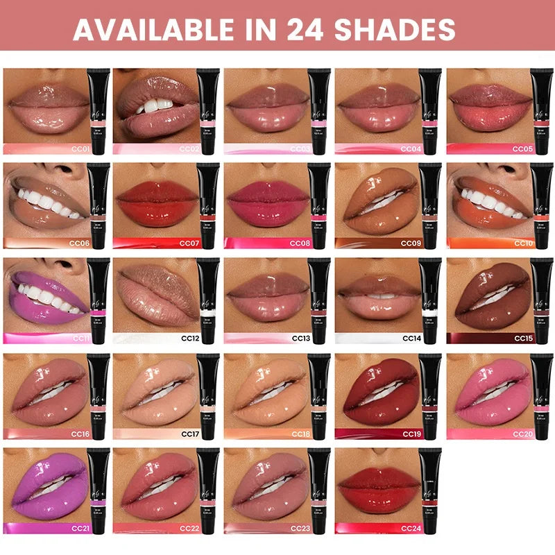 15ml black squeeze tube moisturizing nude glossy lipgloss makeup lip gloss