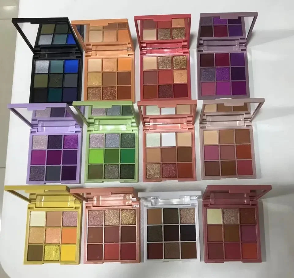 9-color macaron pressed eyeshadow palette