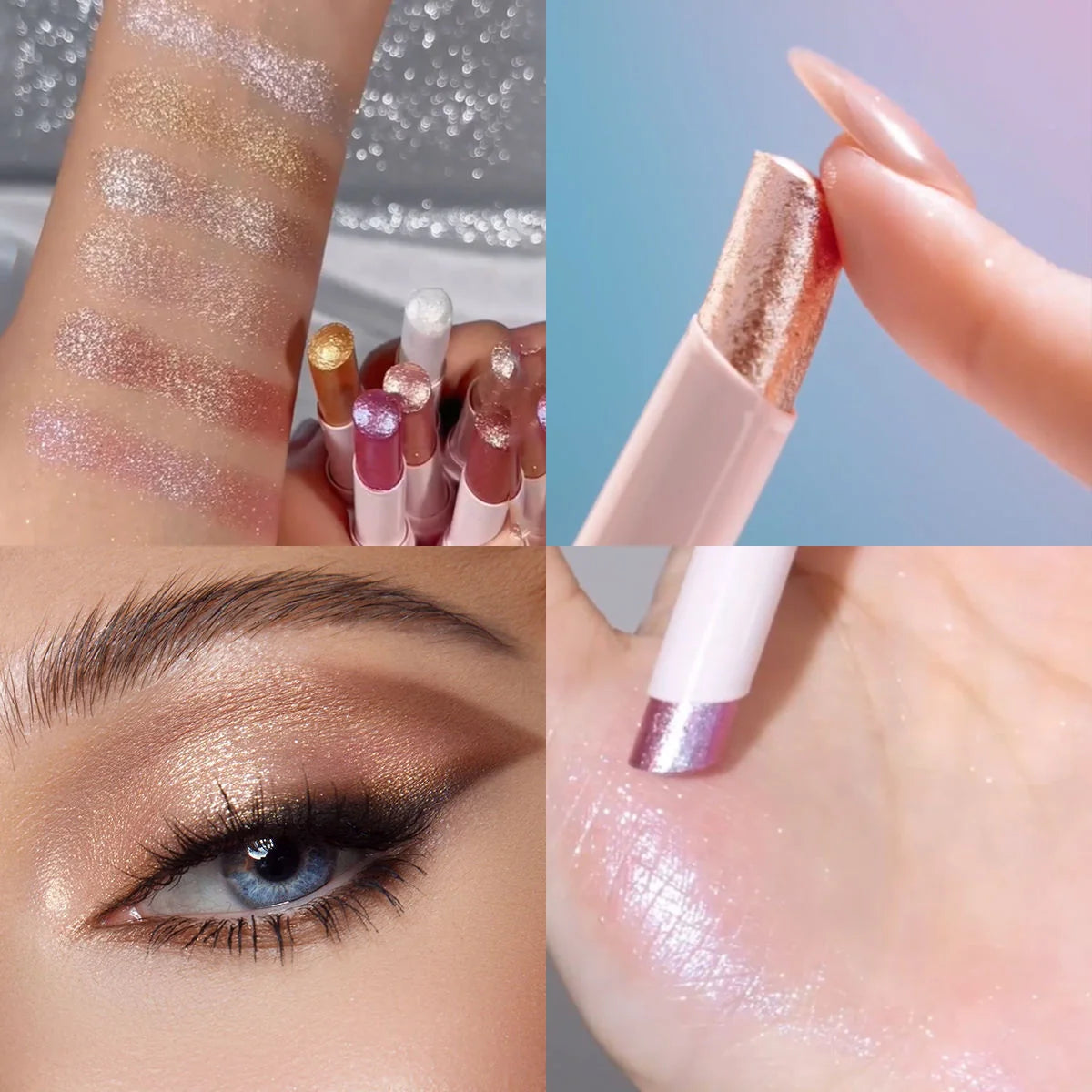 eye highlighter contouring highlight stick pink shimmer stick face jelly creamy highlighter stick
