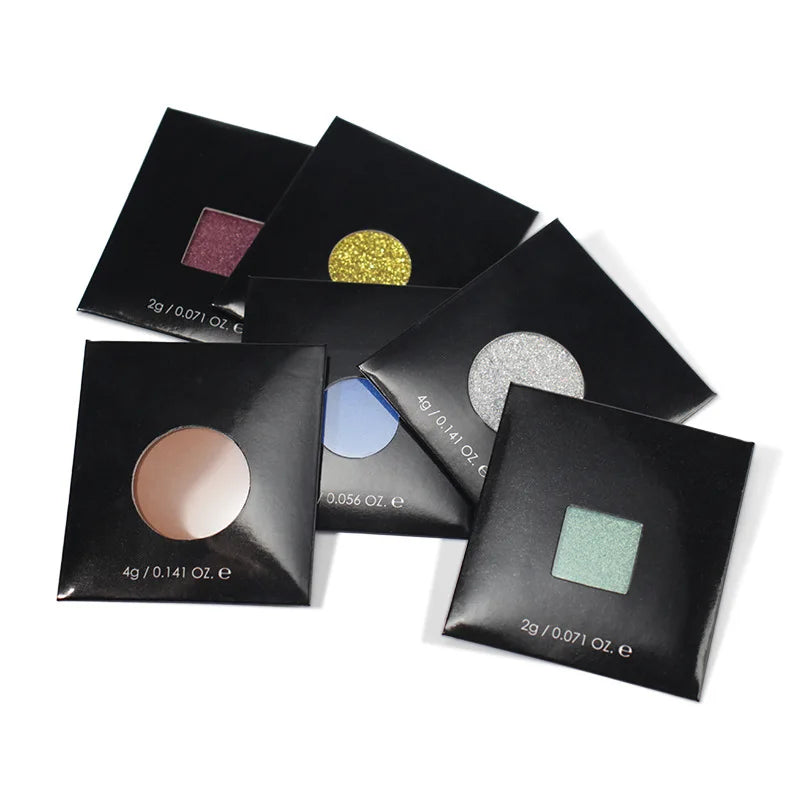 eyeshadow cosmetic sleeve envelop packaging black 36 26 23mm square paper eyeshadow palette box for single eyeshadow