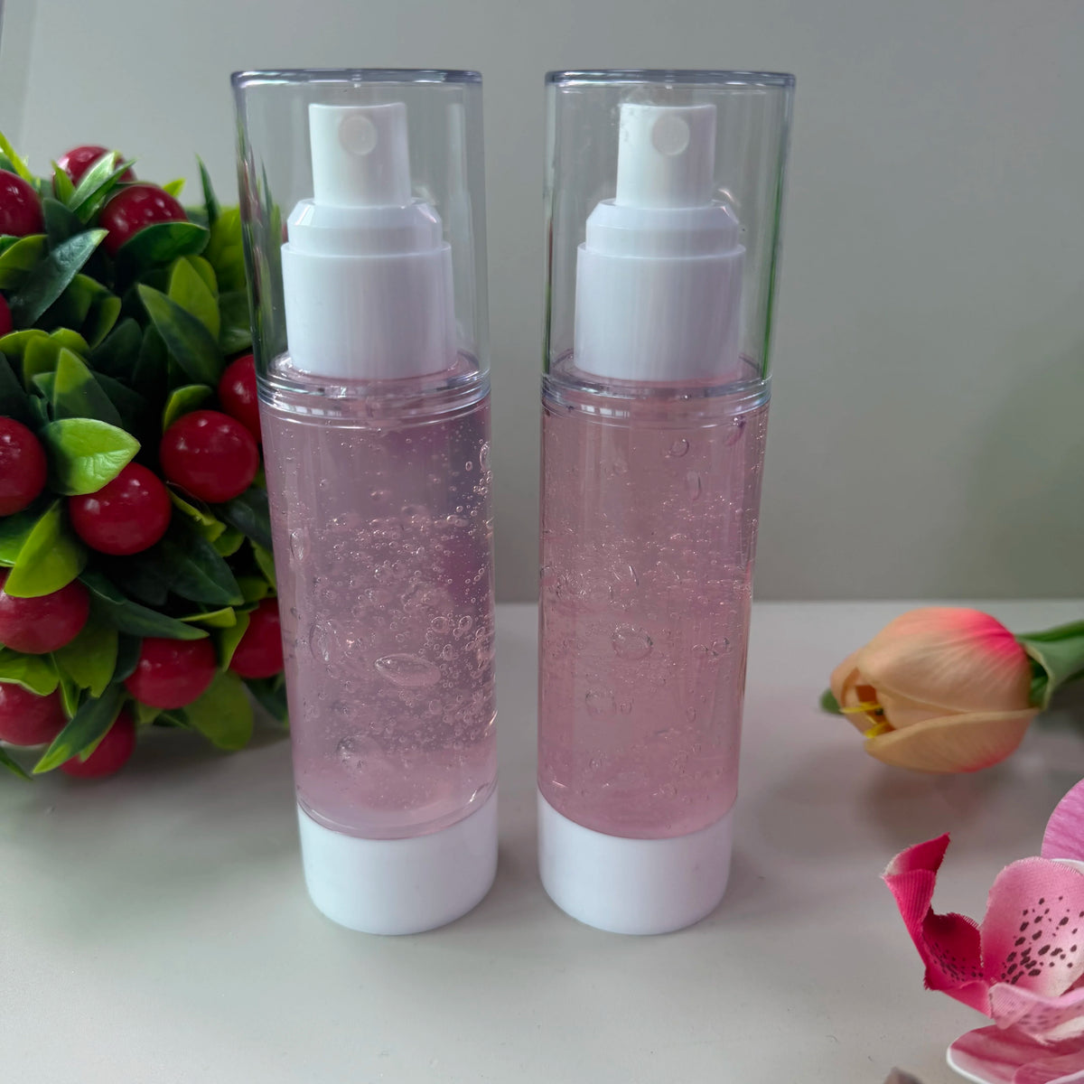80ml collagen pink jelly mist serum setting spray waterproof long lasting oil control face makeup setting spray