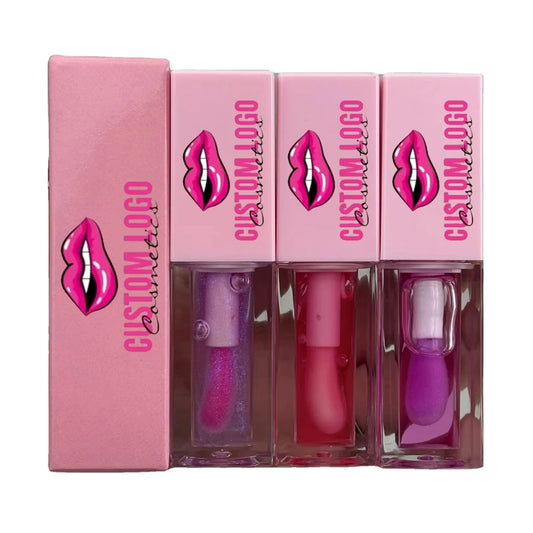 flavoring shimmer lip glow oil hydrating shea butter lip oil magic color changing moisturizing lip oil