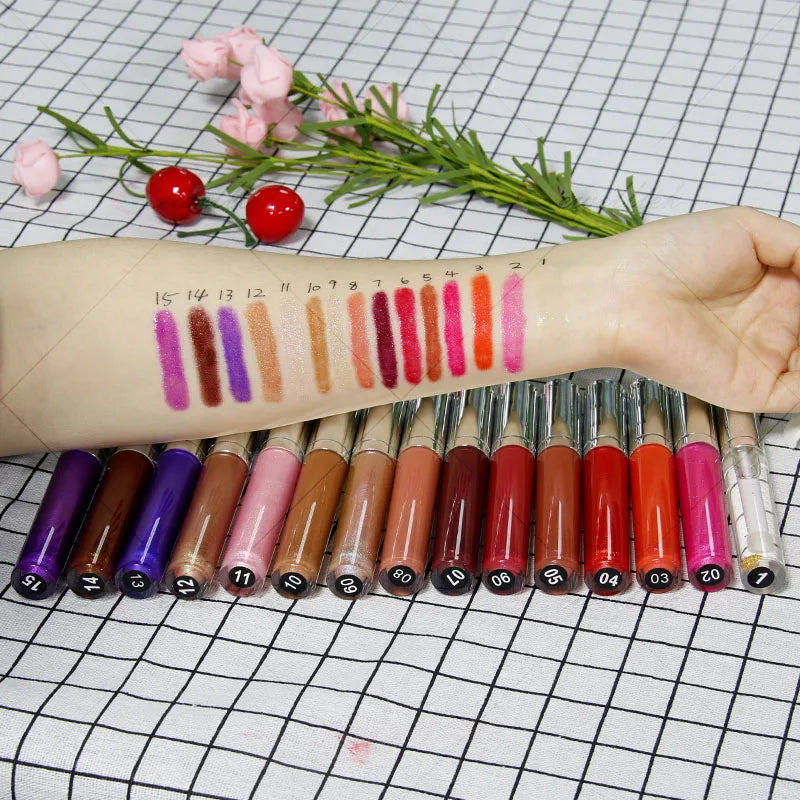 shimmer glitter lip gloss hydrating vegan cosmetics with your brand lip gloss