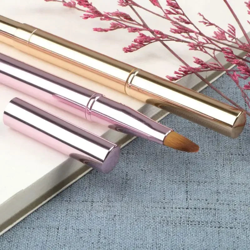 makeup lip brush mini small lip gloss brush balm lipstick applicator double sided retractable lip liner brush