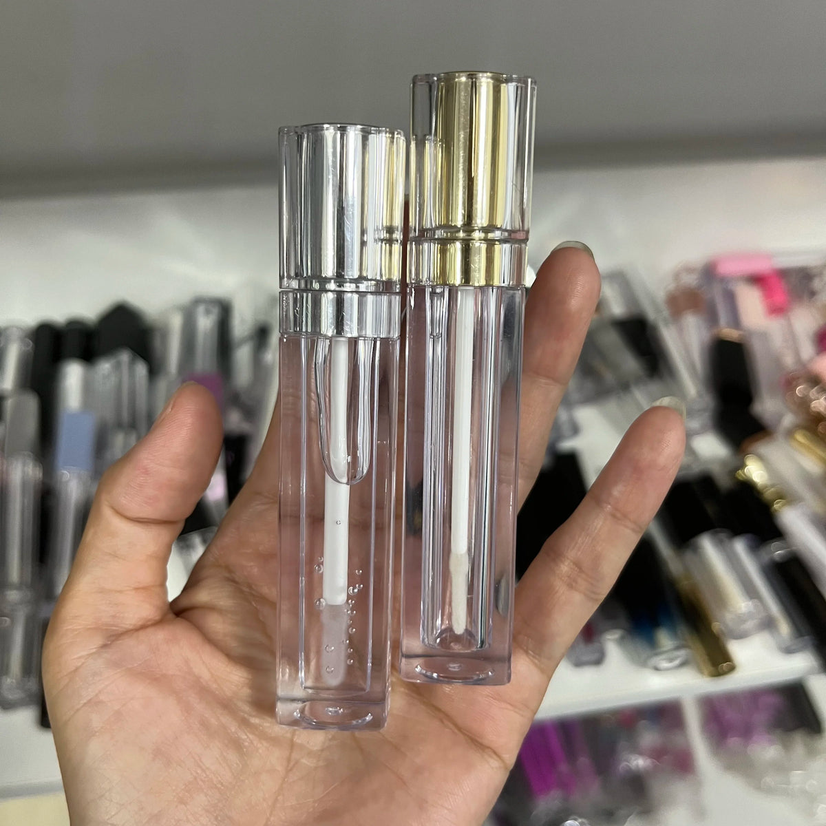 lip gloss empty tubes square unique empty gold luxury clear lip lipstick lip gloss tubes with packaging