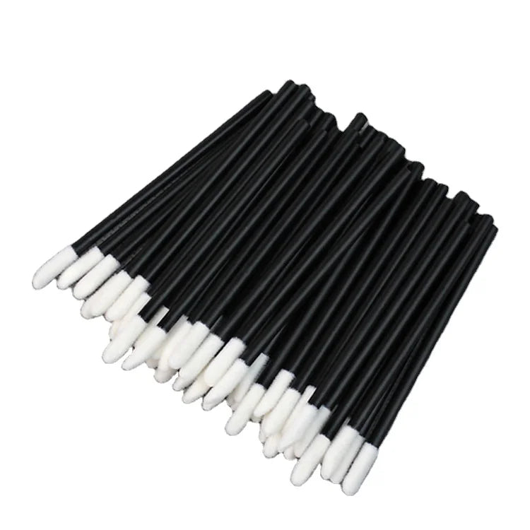 cheap flocked cosmetic lipstick gloss brush disposable brush makeup lip gloss applicator wands flat brush mascara face