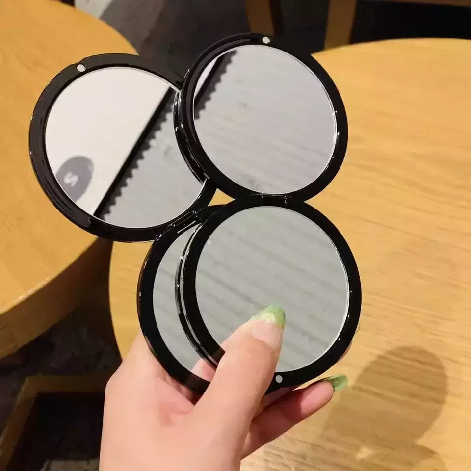 foldable magnetic travel makeup mirror round square