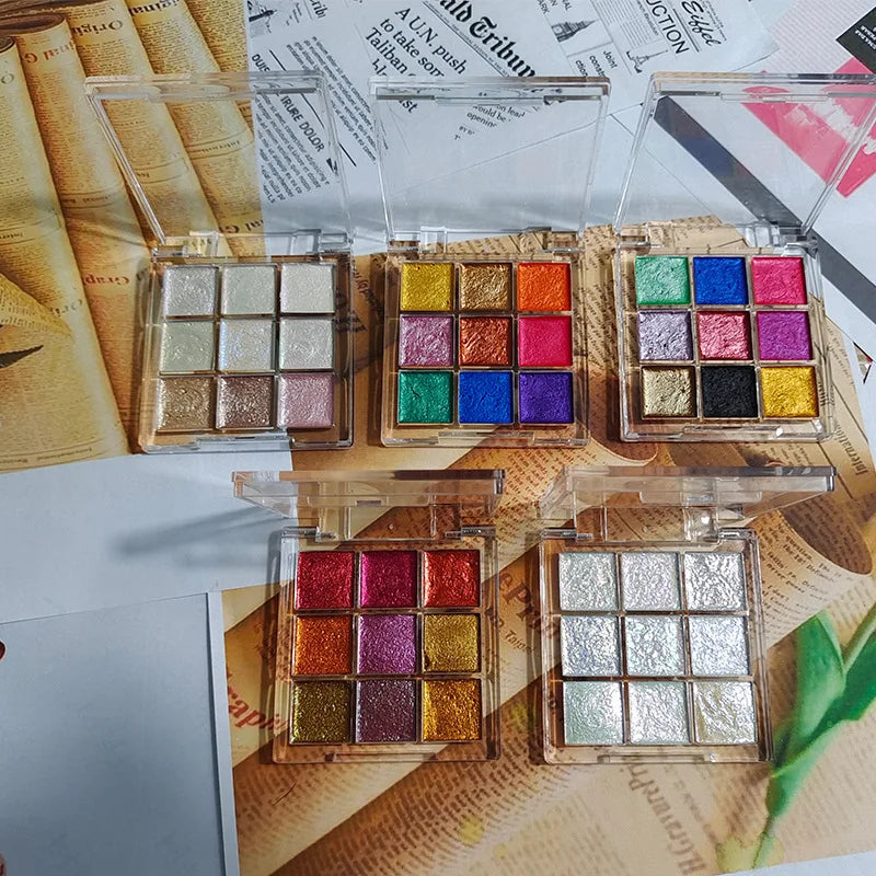 9-color chameleon multichrome eyeshadow palette
