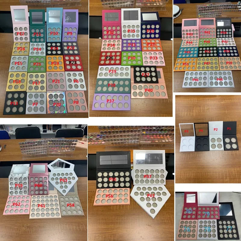 diy high pigmented vegan cruelty free eyeshadow palette matte shimmer glitter neon eye shadow palette