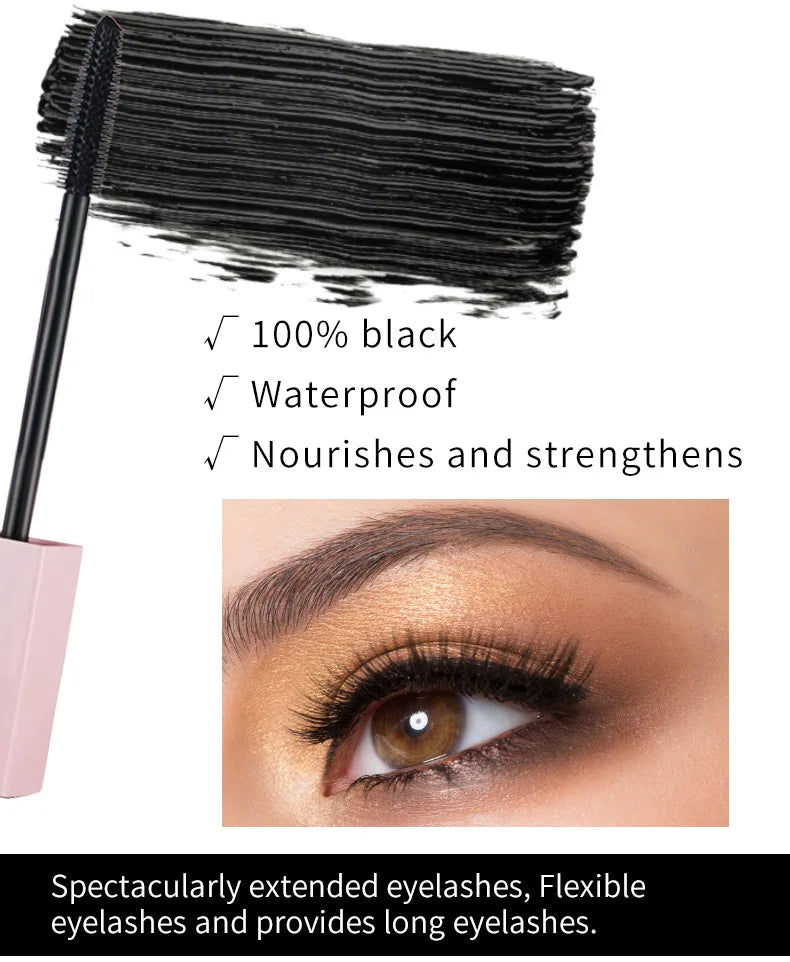 waterproof vegan thick eyelashes mascara makeup eyelash curling long lasting 4d mascara