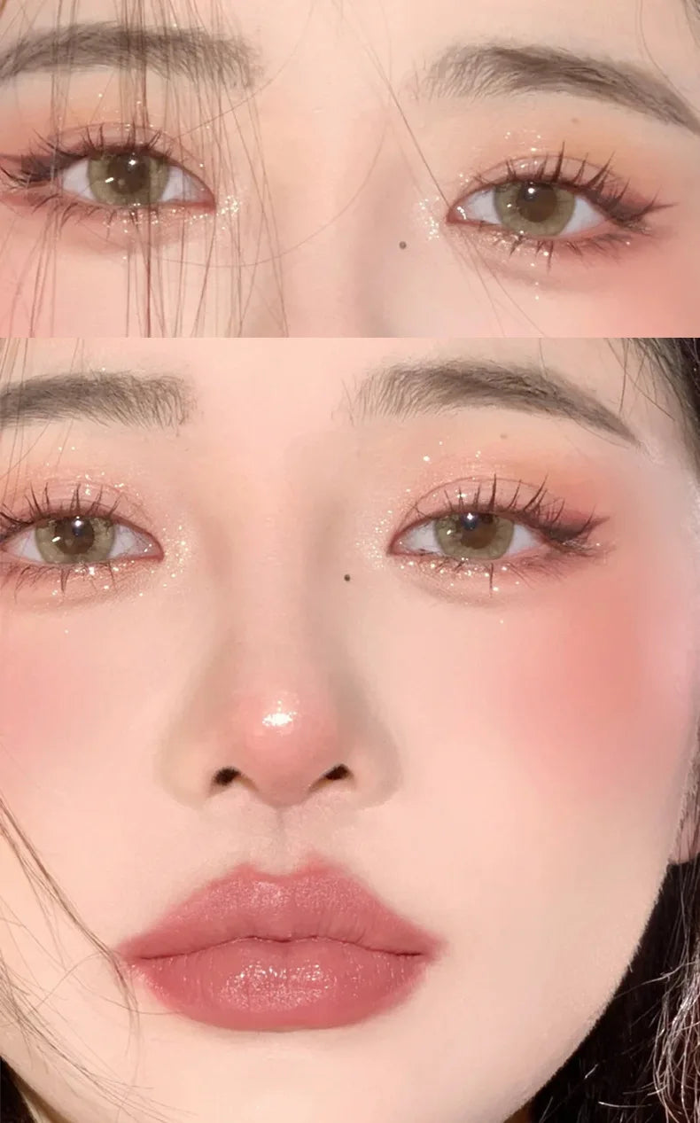 Pressed Eyeshadow Highlighter 4 Colors Monochrome Glitter Shimmer Eye Shadow 5g