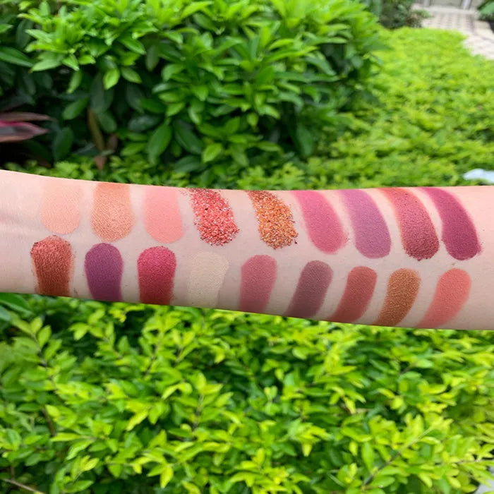18-color nude pink vegan eyeshadow palette