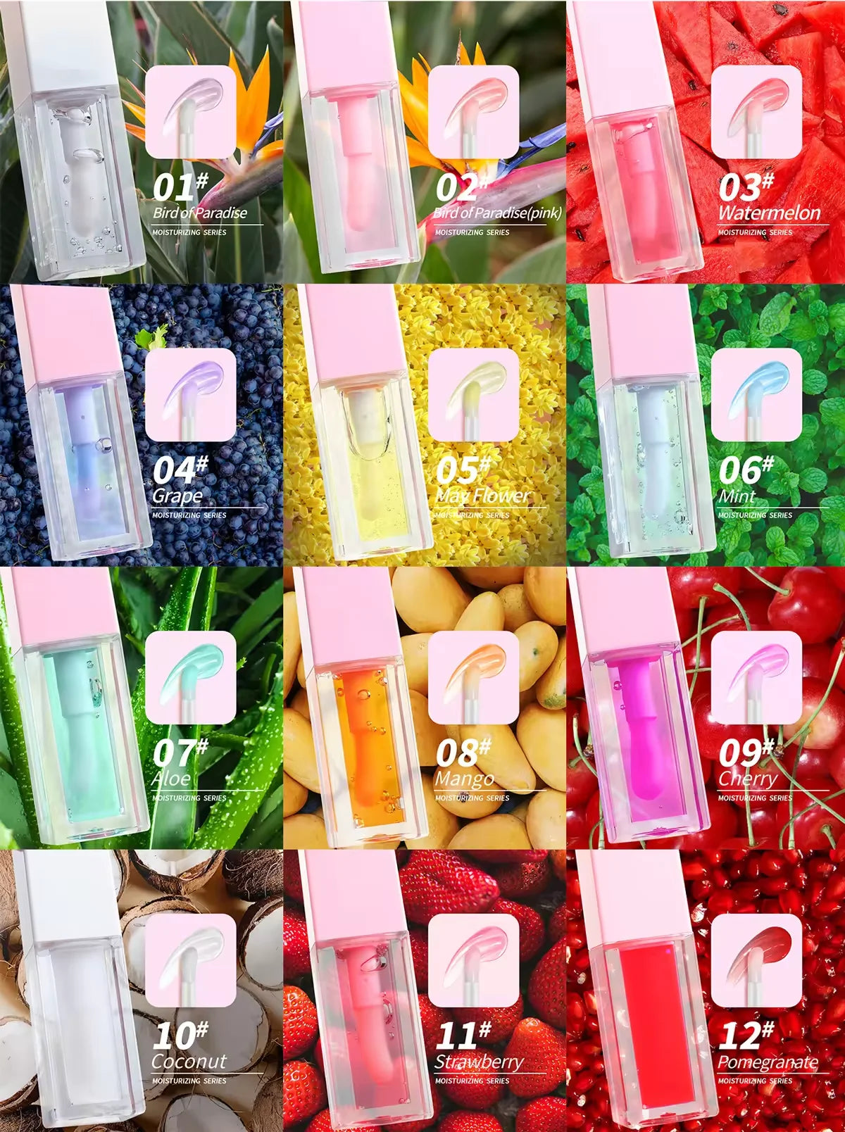 fruit flavor lip gloss clear lip oil low moq 16 colors lip care oil