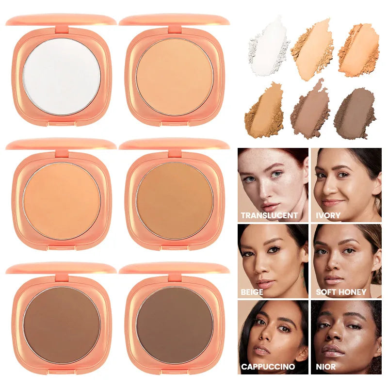 baking powder makeup matte compact pressed powder waterproof full coverage make up face setting powder